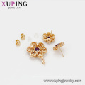 64531 Xuping China wholesale beautiful flower shape 18k gold filled jewelry set Zirconia jewelry